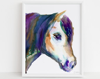 Horse Watercolor Print | "A Horse, Of Course" by Jess Buhman, Multiple Sizes, Wall Art, Nursery Painting, Home Decor, Choose Your Size