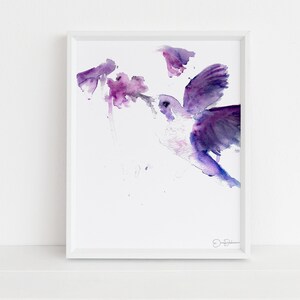 Hummingbird Print | &quot;Josie the Hummingbird&quot; by Jess Buhman, Digital Download, Print Yourself, Bird Painting, Wall Art, Home Decor