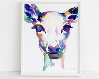 Deer Print | "What A Deer" by Jess Buhman, Watercolor Deer Print, Select Your Size, Multiple Sizes, Nursery Decor, Christmas Decor