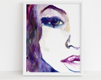 Watercolor Woman Print | "Paris" by Jess Buhman, Multiple Sizes, Select Your Size, Watercolor Portrait, Fashion Illustration, Minimal Art