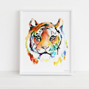 Tiger Watercolor Digital Download  |  &quot;Tiger Eye&quot; by Jess Buhman, Instant Download, Digital File, Nursery Decor