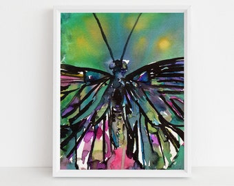 Butterfly Watercolor Print  | "Be Still" by Jess Buhman, Multiple Sizes, Select Your Size, Garden Art, Butterfly Art, Gardener Gift