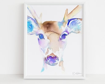 Watercolor Deer Print, "I Only Have Eyes For You" by Jess Buhman, Multiple Sizes, Select Your Size