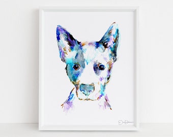 Blue Heeler Print | "Blue" by Jess Buhman, Multiple Sizes, Select Your Size, Watercolor Dog Art, Australian Cattledog Painting, Dog Print