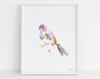 Bird Watercolor Print | "Little Foot" by Jess Buhman, Choose Your Size, Select Your Size, Animal Painting, Nursery Decor, Gift for Her