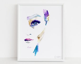 Watercolor Woman Digital Download | "Sophie" by Jess Buhman, Instant Download, Print at Home, 8" x 10" Print, Downloadable Art, Gift Idea