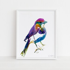 Colorful Bird Print | "Ren the Bird" by Jess Buhman, Multiple Sizes, Select Your Size, Watercolor Bird Print