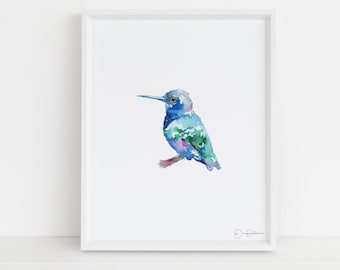 Hummingbird Print | "Baby" by Jess Buhman, Digital Download, Print Yourself, Bird Painting, Wall Art, Home Decor