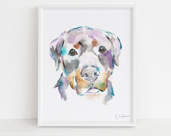 Watercolor Dog Rottweiler Print  |  "Clyde the Rottweiler" Dog painting, Print of Rottweiler, Dog Illustration, Custom Dog Painting