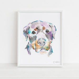 Aquarell Hund Rottweiler Print |  &quot;Clyde the Rottweiler&quot; Hundemalerei, Druck von Rottweiler, Hunde Illustration, Custom Dog Painting