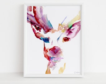 Deer Painting Digital Download, "Deer" by Jess Buhman, Instant Download, Print At Home, Digital File