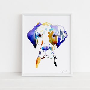 Great Dane Print Hank the Great Dane by Jess Buhman, Watercolor Dog Print, Custom Dog Print, Watercolor Pet Portrait, Pet Loss Art image 1