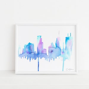 Minneapolis Skyline Watercolor Print | "Minneapolis" by Jess Buhman, Multiple Sizes, Minnesota Art, Minneapolis Art, MN Painting