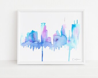 Minneapolis Skyline Watercolor Print | "Minneapolis" by Jess Buhman, Multiple Sizes, Minnesota Art, Minneapolis Art, MN Painting