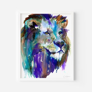 Lion Watercolor Print The King by Jess Buhman, Multiple Sizes, Wall Art, Nursery Painting, Home Decor, Choose Your Size image 10