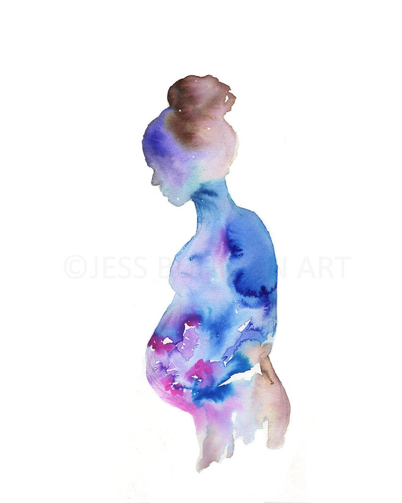 Pregnancy Art Print Motherhood Painting Abstract Painting Etsy