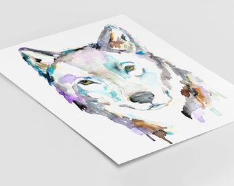 Wolf Instant Download, "Wolf Like Me" by Jess Buhman, Printable 11" x 14" watercolor art, Digital Print, Wolf Painting, Animal Painting