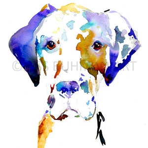 Great Dane Print Hank the Great Dane by Jess Buhman, Watercolor Dog Print, Custom Dog Print, Watercolor Pet Portrait, Pet Loss Art image 2