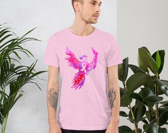 Overcome Cancer Phoenix T-shirt with Artwork by Jess Buhman, Cancer Recovery