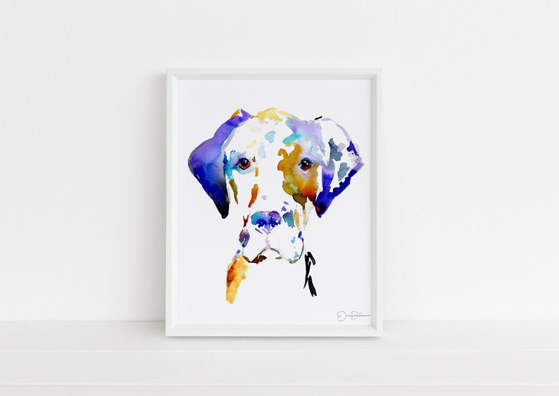 Great Dane Print Hank the Great Dane by Jess Buhman, Watercolor Dog Print, Custom Dog Print, Watercolor Pet Portrait, Pet Loss Art image 1