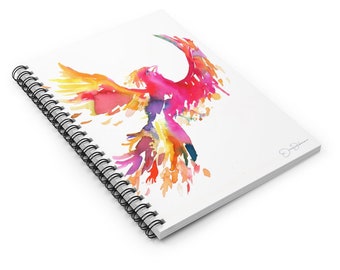 Phoenix Watercolor Notebook, Personal Journal, Artwork by Jess Buhman