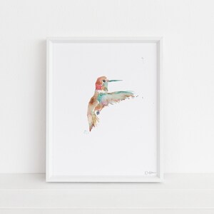 Hummingbird Watercolor Painting  |  &quot;Flutter&quot; by Jess Buhman, Multiple Sizes, Select Your Size, Hummingbird Painting, Bird Flying Art