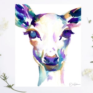 Deer Print What A Deer by Jess Buhman, Watercolor Deer Print, Select Your Size, Multiple Sizes, Nursery Decor, Christmas Decor image 4