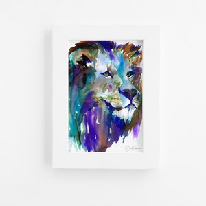 Lion Watercolor Print The King by Jess Buhman, Multiple Sizes, Wall Art, Nursery Painting, Home Decor, Choose Your Size image 9