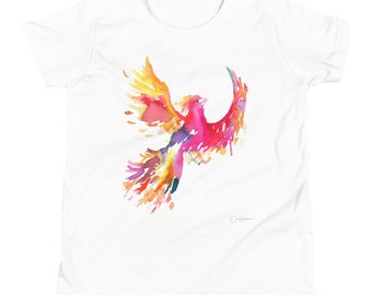 Youth Short Sleeve Phoenix T-Shirt | "Phoenix" by Jess Buhman, Unisex, Multiple Sizes, Choose Your Size