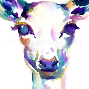 Deer Print What A Deer by Jess Buhman, Watercolor Deer Print, Select Your Size, Multiple Sizes, Nursery Decor, Christmas Decor image 2