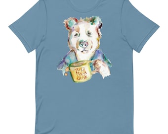 Tired Mama Bear Unisex t-shirt with Artwork by Jess Buhman