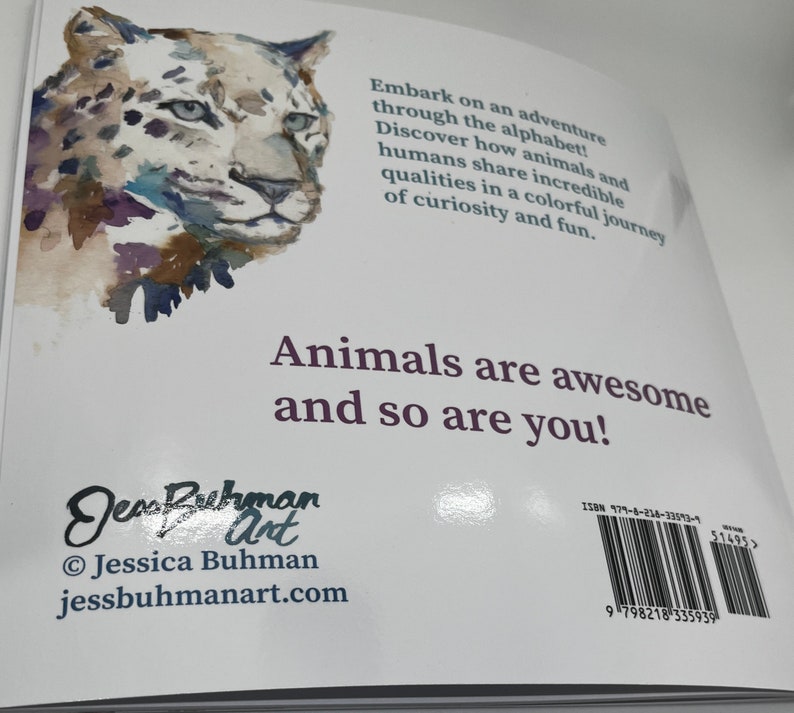 Children's Affirmation Book, Animals, ABCs and Me: an alphabetical affirmation book by Jessica Buhman, Signed by the author / illustrator image 10