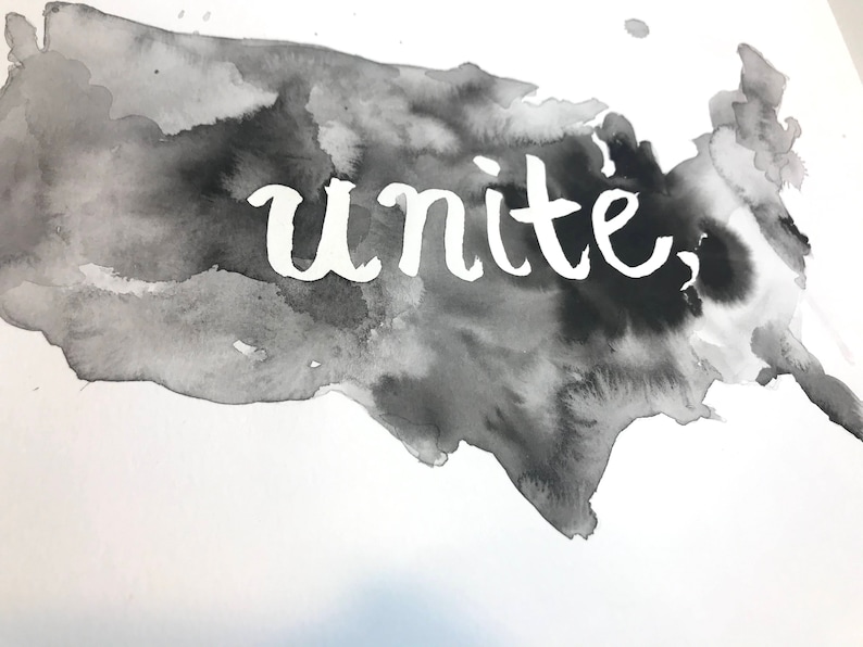 Racial Injustice Art 11 x 14 Healing Painting Watercolor Unite Painting The Time is Now by Jess Buhman United States Painting