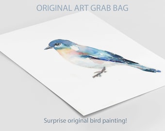 Art Grab Bag  | Surprise Original Bird Watercolor Painting by Jess Buhman, Choose Amount, Surprise Art, Fun Grab Bag