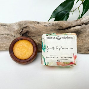 Organic Fruit & Flower Balm. Unscented for Sensitive Skin. Organic and vegan. Zero waste, wellbeing gift in a beautiful Cedarwood pod image 2