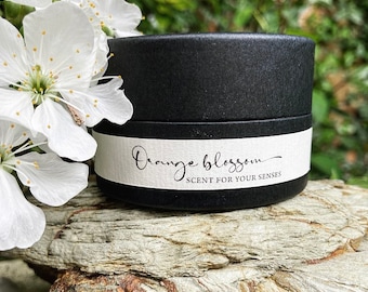 Orange Blossom Solid Perfume: Neroli & Sandalwood. Natural Unisex Fragrance