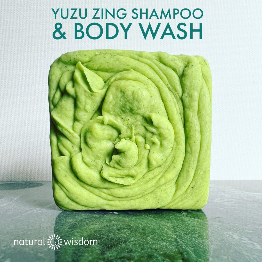 Natural Shampoo and Conditioner Bar With Yuzu Oil for Shine & Vitality
