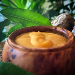 Organic Fruit & Flower Balm. Unscented for Sensitive Skin. Organic and vegan. Zero waste, wellbeing gift in a beautiful Cedarwood pod
