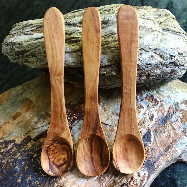 Small wooden spoon sugar spoon spice spoon. Strong & sturdy Etsy