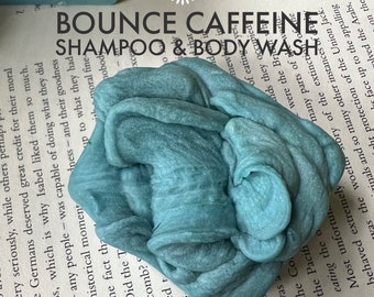 Caffeine Shampoo & Conditioner with Jasmine and Rosemary oils. Stimulating for fine curly hair. Zero waste Eco friendly Hair Care Bar.