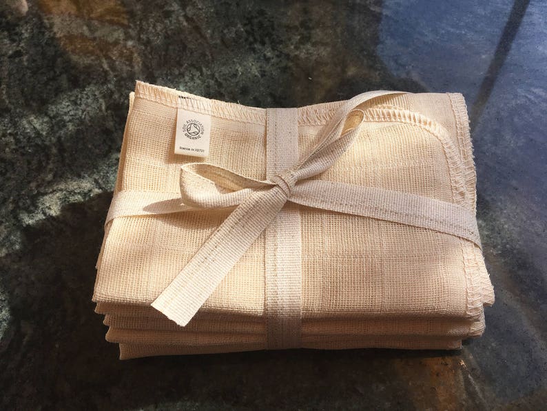 Organic Muslin Face Cloth Made From Unbleached Cotton. Bundle Etsy