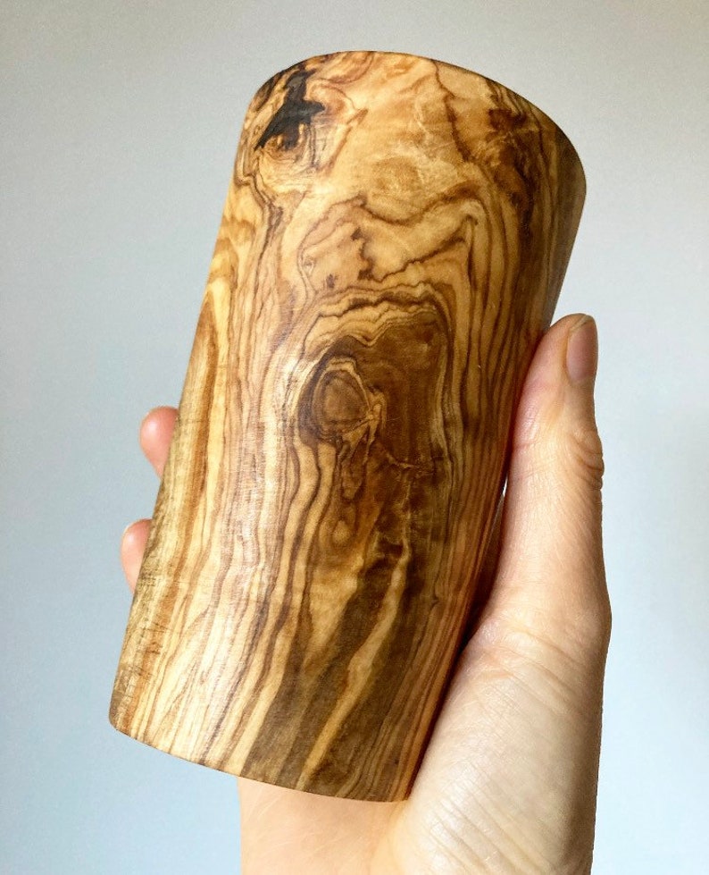Olive Wood Toothbrush Cup Paintbrush Holder Pen Holder. Etsy UK