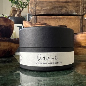 Organic Oak Aged Patchouli Solid Perfume: Vegan, Zero Waste Cologne