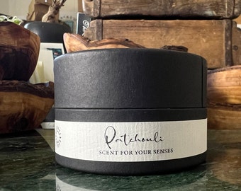 Organic Oak Aged Patchouli Solid Perfume: Vegan, Zero Waste Cologne