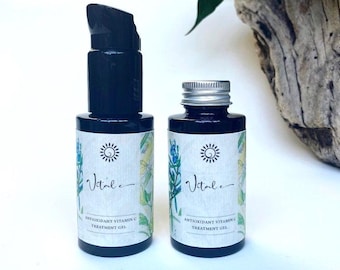 Vitamin C Serum. Antioxidant, Hyaluronic Acid Treatment Gel, Vegan