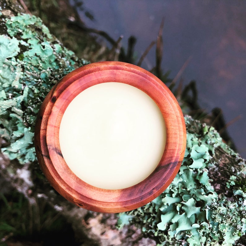 NAG CHAMPA Solid Perfume made with Sandalwood & Frangipani essential oils. 100% natural vegan perfume. Alcohol free perfume. Wellbeing gift. image 3