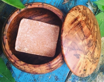 Moroccan Amber Solid Perfume Cologne: Cedar Root Wood Gift Box