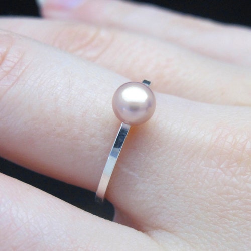 Sterling SILVER Freshwater PEARL Ring 