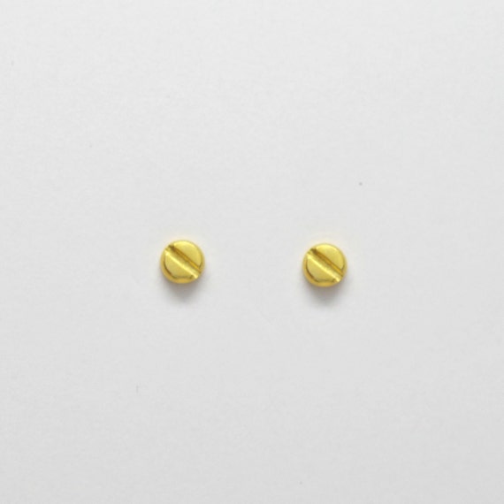 Flat head screw best sale earrings