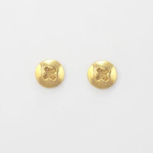 14k Gold plated Screw Stud Earrings. Gold Plated Unisex Screw head Studs. Hardware Jewelry for men and women. Gold plated Phillips Screw.